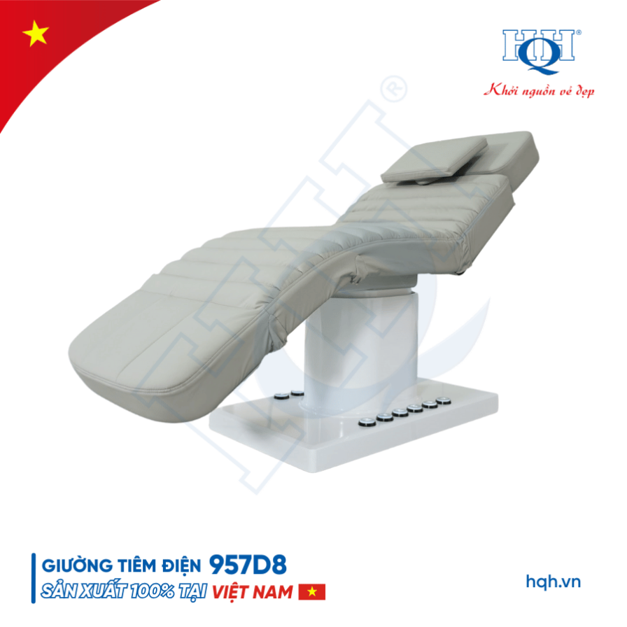 Giường tiêm thẩm mỹ chỉnh điện HQH 957D8