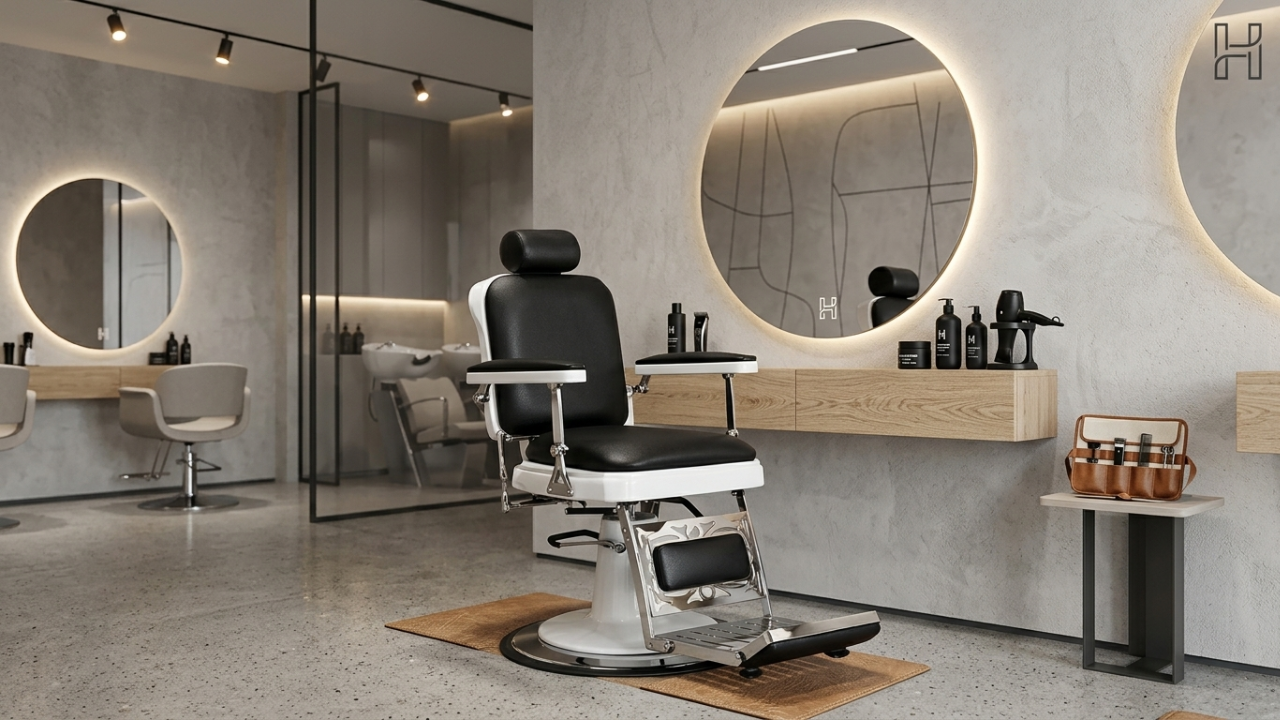 trọng lượng ghế cắt tóc nam quyết định độ bền khung ghế